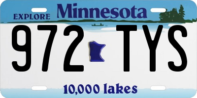 MN license plate 972TYS