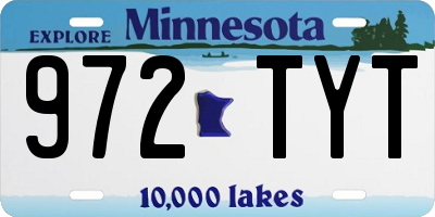 MN license plate 972TYT