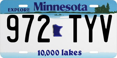 MN license plate 972TYV