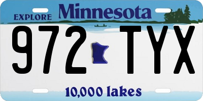 MN license plate 972TYX