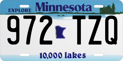 MN license plate 972TZQ