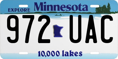 MN license plate 972UAC