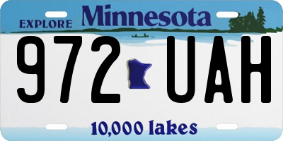 MN license plate 972UAH