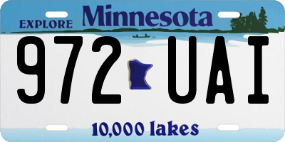 MN license plate 972UAI