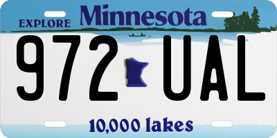 MN license plate 972UAL