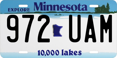 MN license plate 972UAM