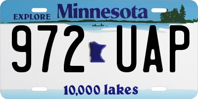 MN license plate 972UAP