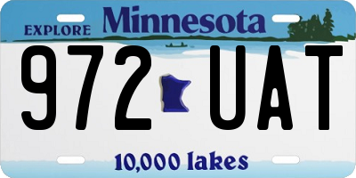 MN license plate 972UAT