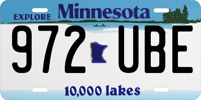 MN license plate 972UBE