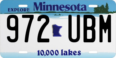 MN license plate 972UBM