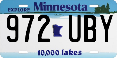 MN license plate 972UBY