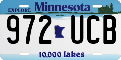 MN license plate 972UCB