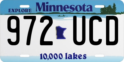 MN license plate 972UCD