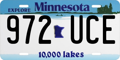 MN license plate 972UCE