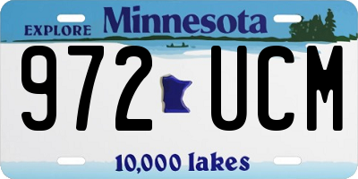 MN license plate 972UCM