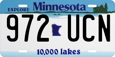 MN license plate 972UCN