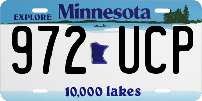 MN license plate 972UCP