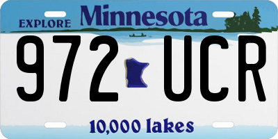MN license plate 972UCR