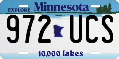 MN license plate 972UCS