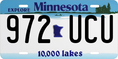 MN license plate 972UCU