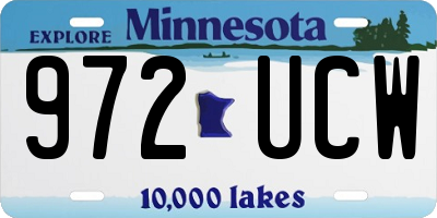 MN license plate 972UCW