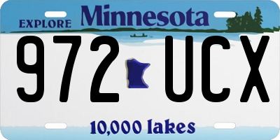 MN license plate 972UCX