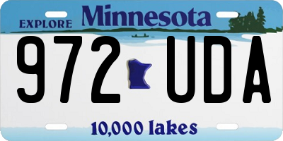 MN license plate 972UDA