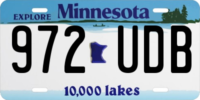 MN license plate 972UDB