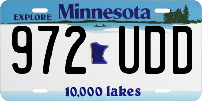 MN license plate 972UDD
