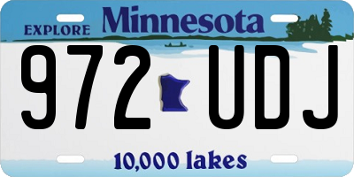 MN license plate 972UDJ