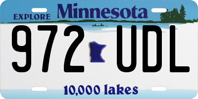 MN license plate 972UDL