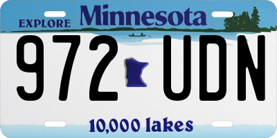 MN license plate 972UDN