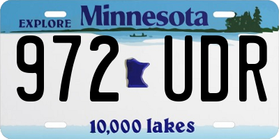 MN license plate 972UDR