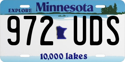 MN license plate 972UDS