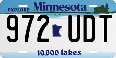 MN license plate 972UDT