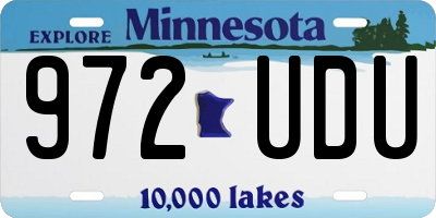 MN license plate 972UDU