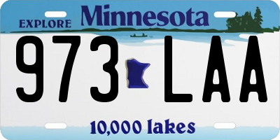 MN license plate 973LAA