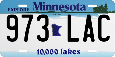 MN license plate 973LAC