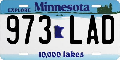 MN license plate 973LAD