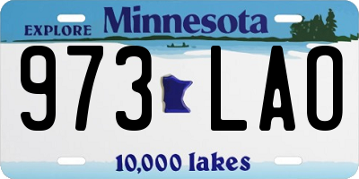 MN license plate 973LAO