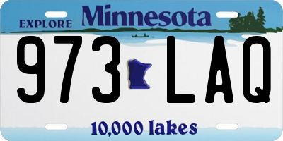 MN license plate 973LAQ