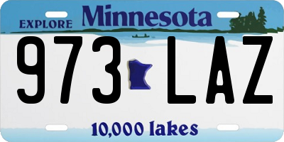 MN license plate 973LAZ