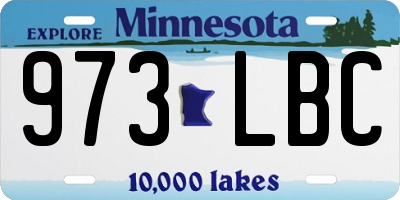 MN license plate 973LBC