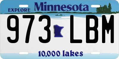 MN license plate 973LBM