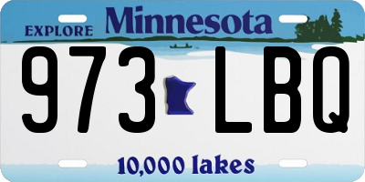 MN license plate 973LBQ