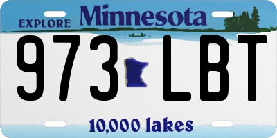 MN license plate 973LBT