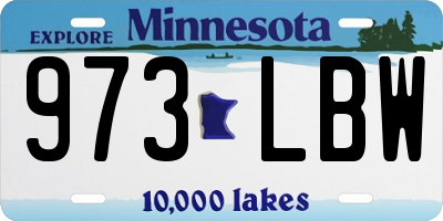 MN license plate 973LBW