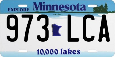 MN license plate 973LCA