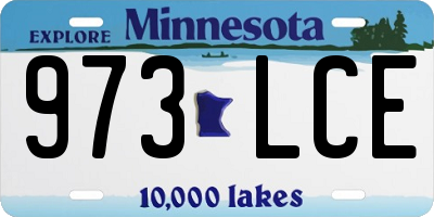 MN license plate 973LCE