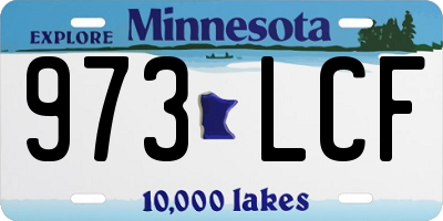 MN license plate 973LCF